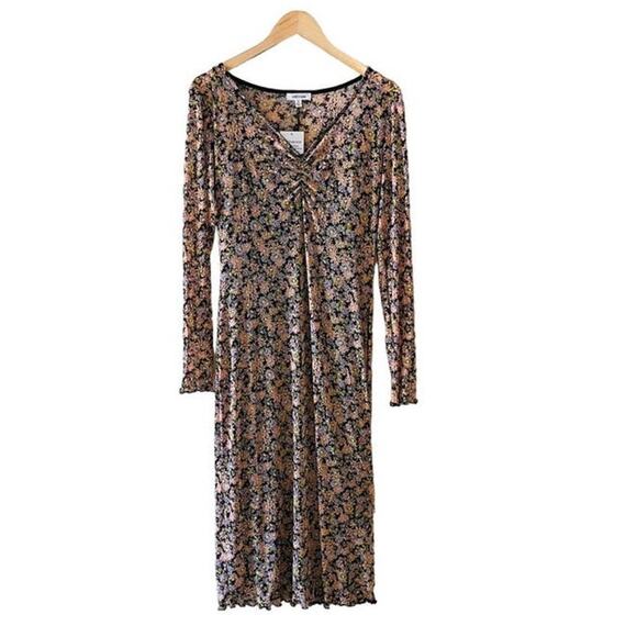 Stitch & Pine Floral Mesh Long Sleeve Dress Size XL NWT - Picture 7 of 7